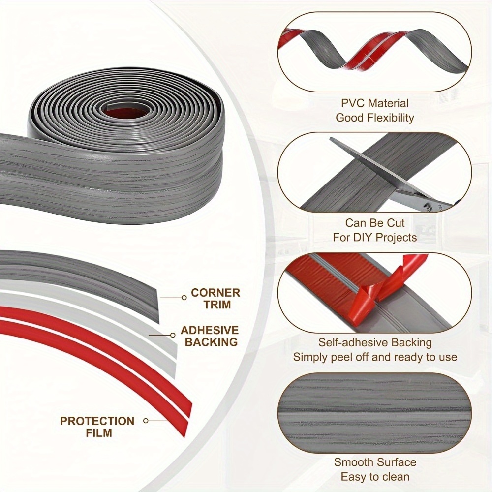 Home Decor Sticker - 5 meters long corner strip, made