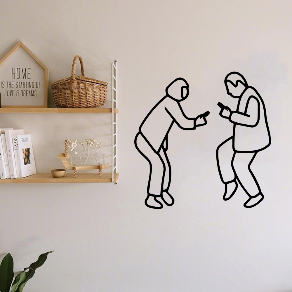 Home Decor Sticker - 1PC Creative Couple Wall Stickers Self