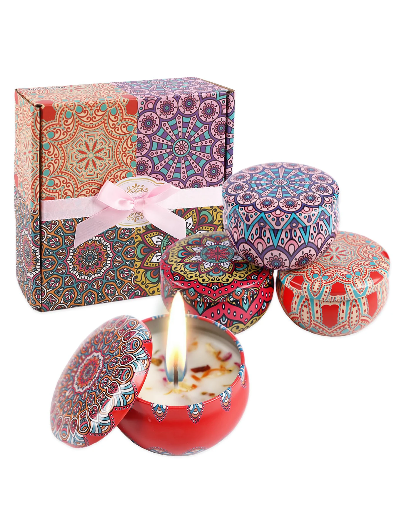 Scented Candle Set - 4pcs/set, Scented Candles Gift Box, Exquisite