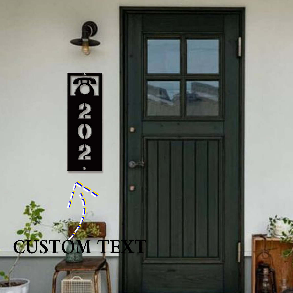 Home Decor Garden - 1Pc Custom modern Metal Street Address