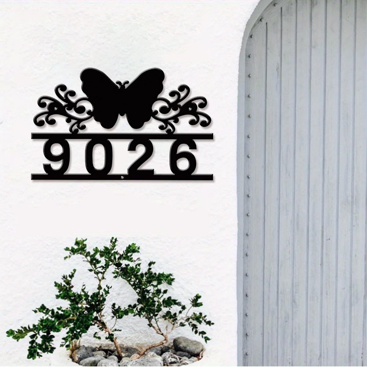 Home Decor Garden - 1Pc Custom butterfly Metal Street Address