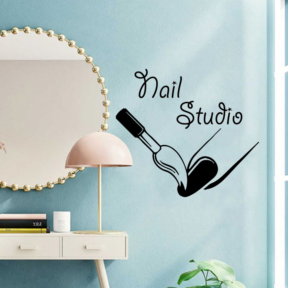 Home Decor Sticker - 1PC Creative Manicure Customized Text Waterproof