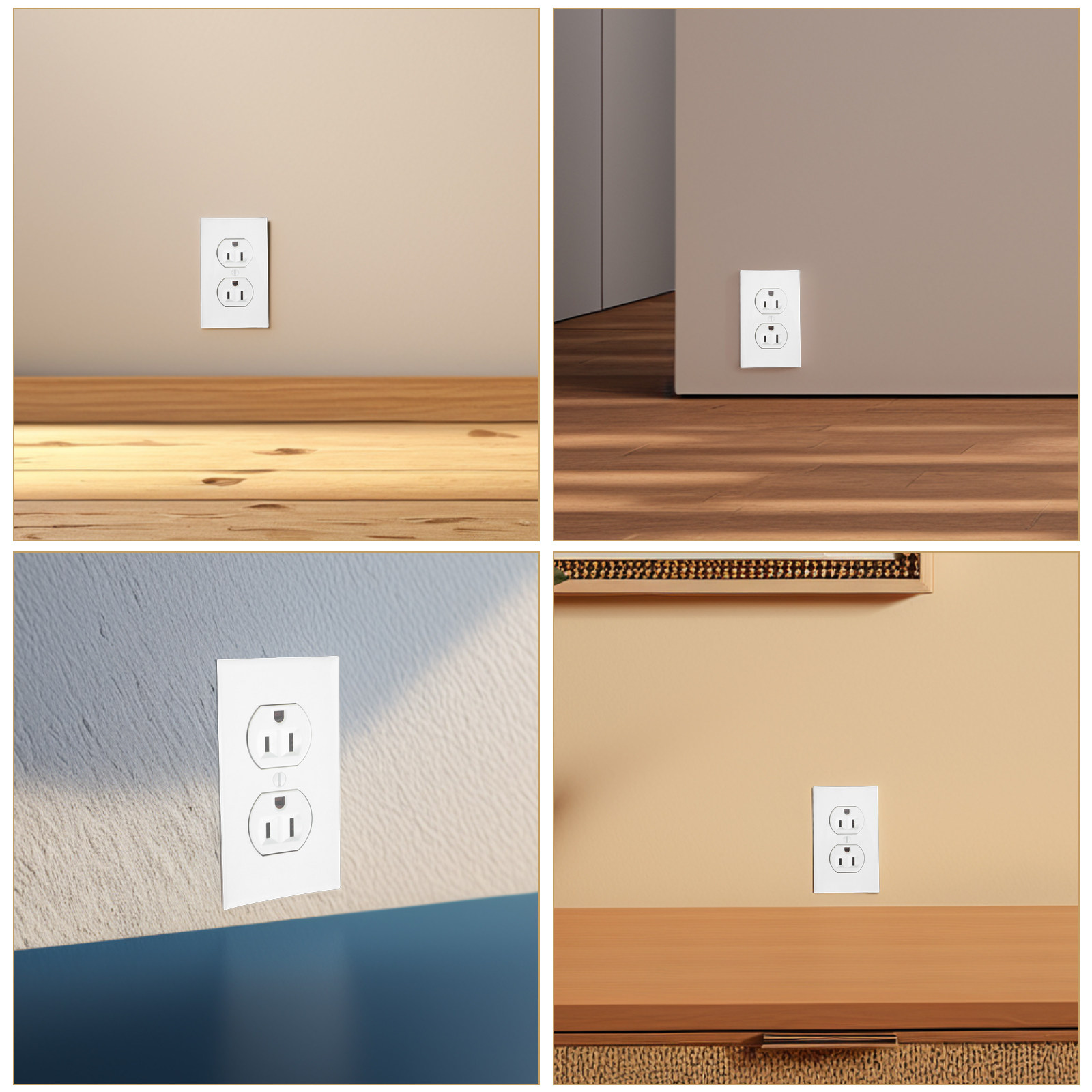 Home Decor Outlet - 20Pcs Funny Outlet Stickers Simulated Socket