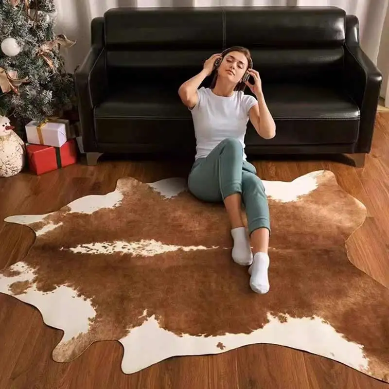Cowhide Rug Faux - Premium Cow Print Faux Hide Rug