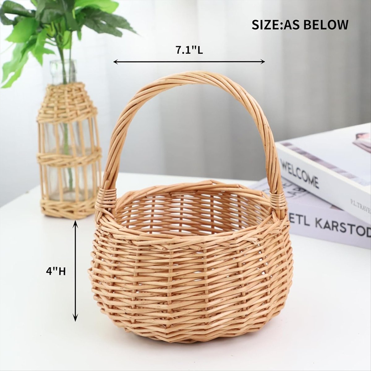 Wicker Picnic Basket with Hand - огляд і ціна Home Decor Garden