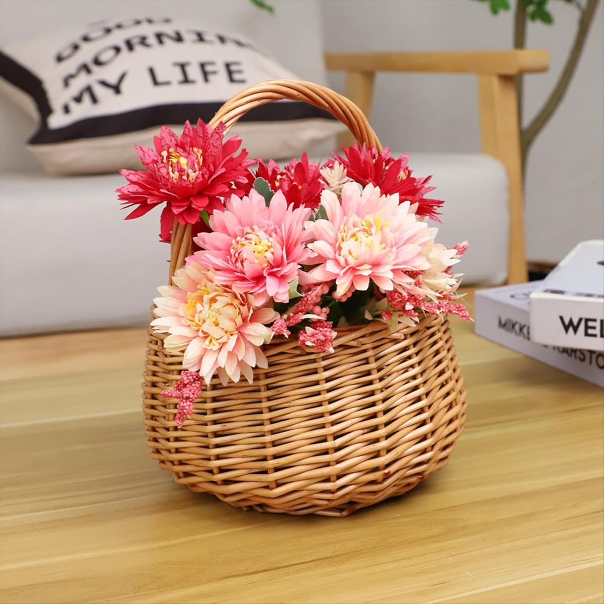 Wicker Picnic Basket with Hand - огляд і ціна Home Decor Garden