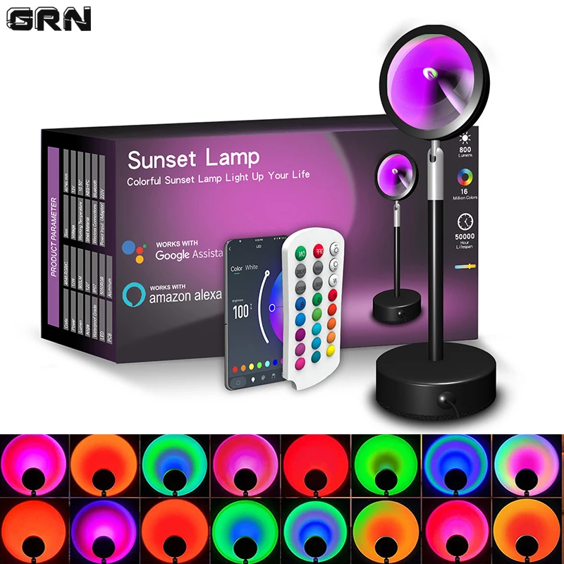 Smart LED Sunset Lamp Colorful - огляд і ціна Home Decor App Free