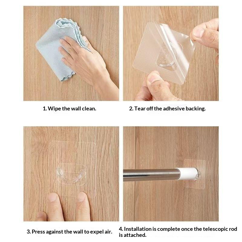 No Drill Transparent Self Adhe - огляд і ціна Home Decor Curtain