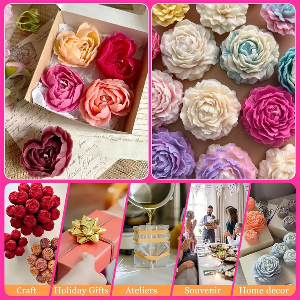 5PCS Floral Silicone Mold Set  - огляд і ціна Scented Candle Set