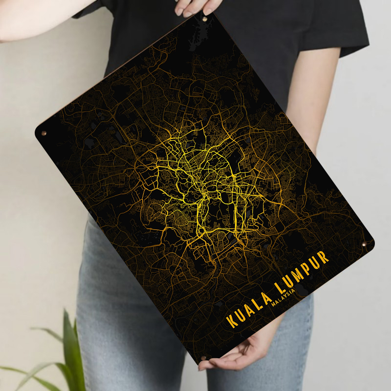Kuala Lumpur City Map Metal Wa - огляд і ціна Home Decor Kuala Lumpur