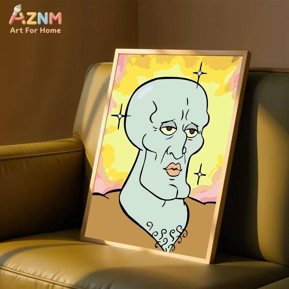 1pc AZMN SpongeBob SquarePants - огляд і ціна Abstract Oil Painting