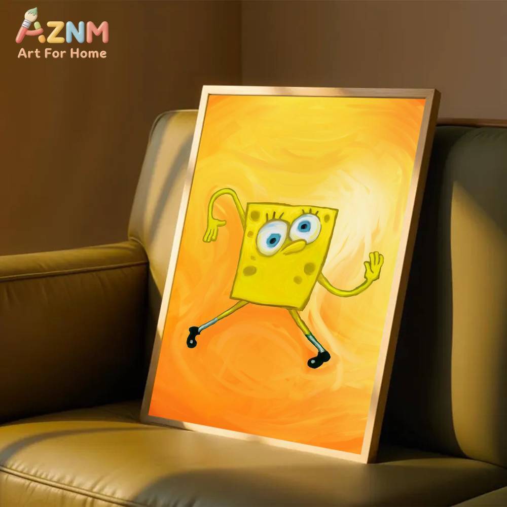 1pc AZMN SpongeBob SquarePants - огляд і ціна Abstract Oil Painting