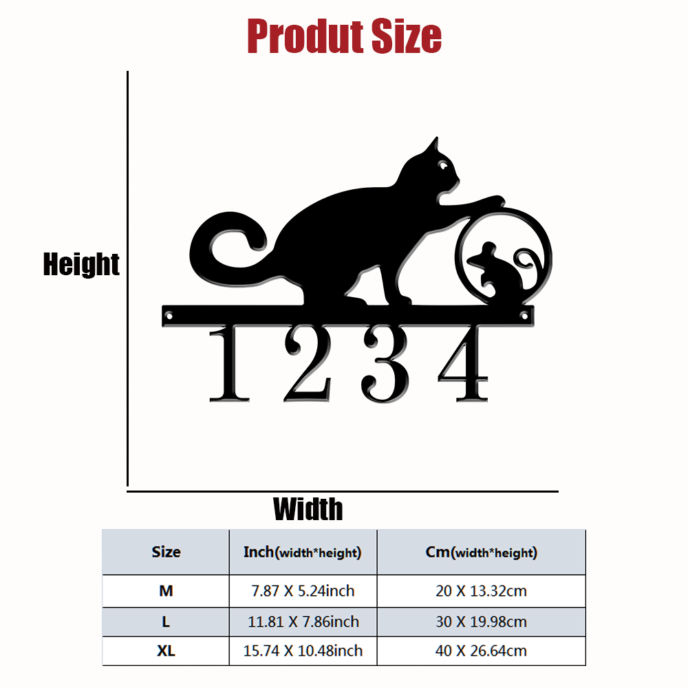 1Pc Custom cat Metal Door Stre - огляд і ціна Home Decor Garden