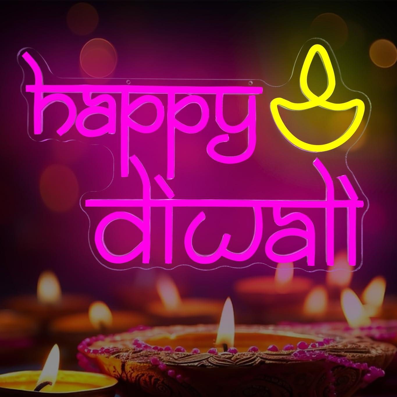 Happy Diwali Neon Sign USB Pow - огляд і ціна Home Decor Happy