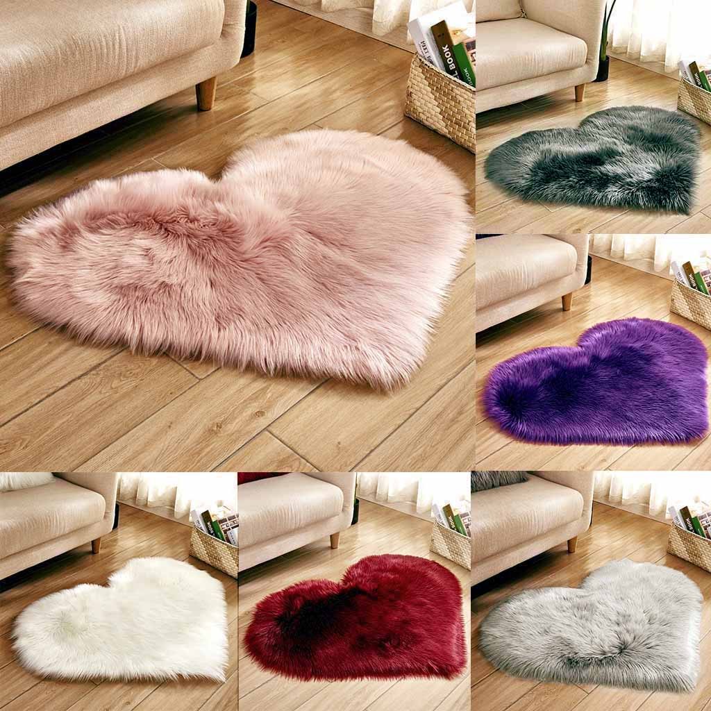 Heart Shaped Faux Fur Rug Bedr - огляд і ціна Cowhide Rug Faux