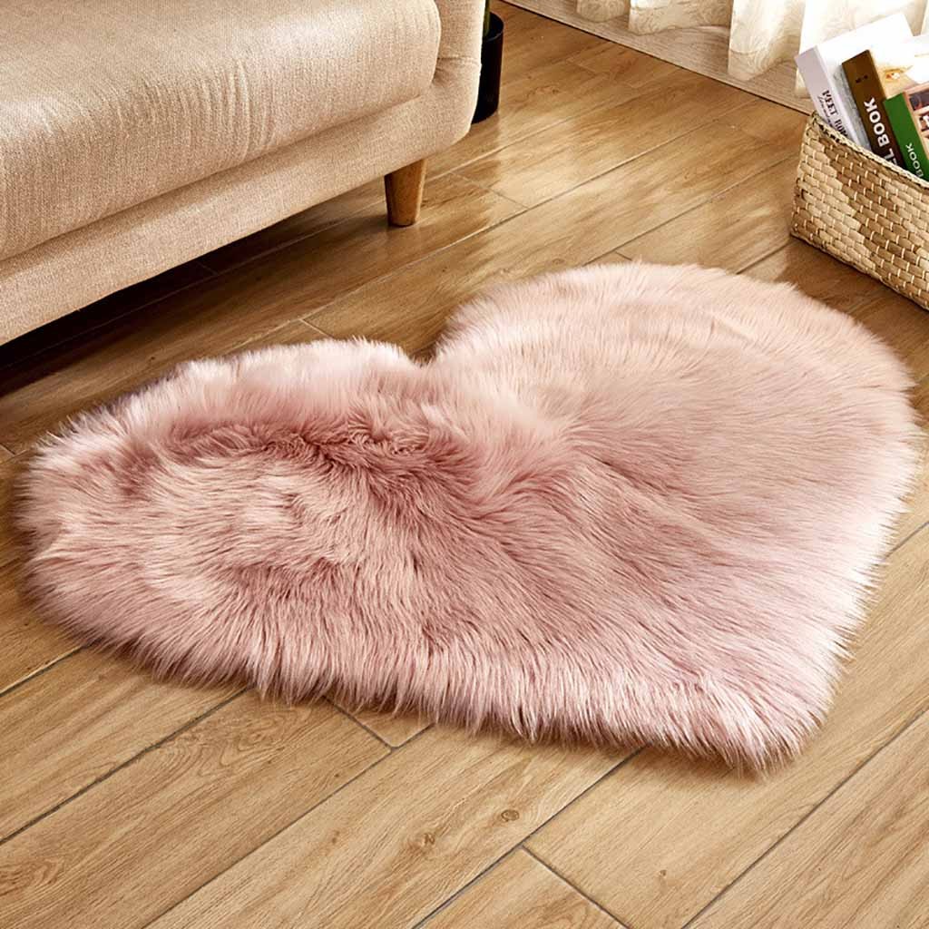 Heart Shaped Faux Fur Rug Bedr - огляд і ціна Cowhide Rug Faux