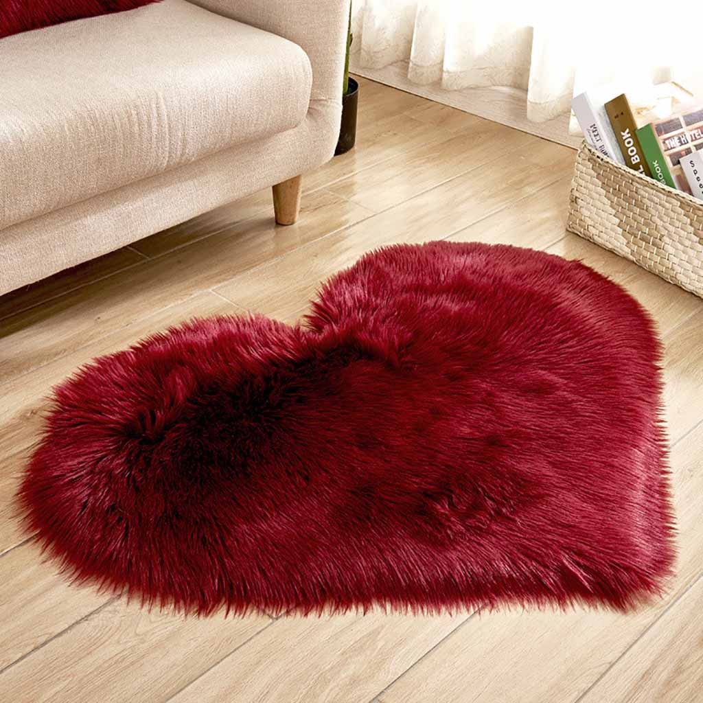 Heart Shaped Faux Fur Rug Bedr - огляд і ціна Cowhide Rug Faux