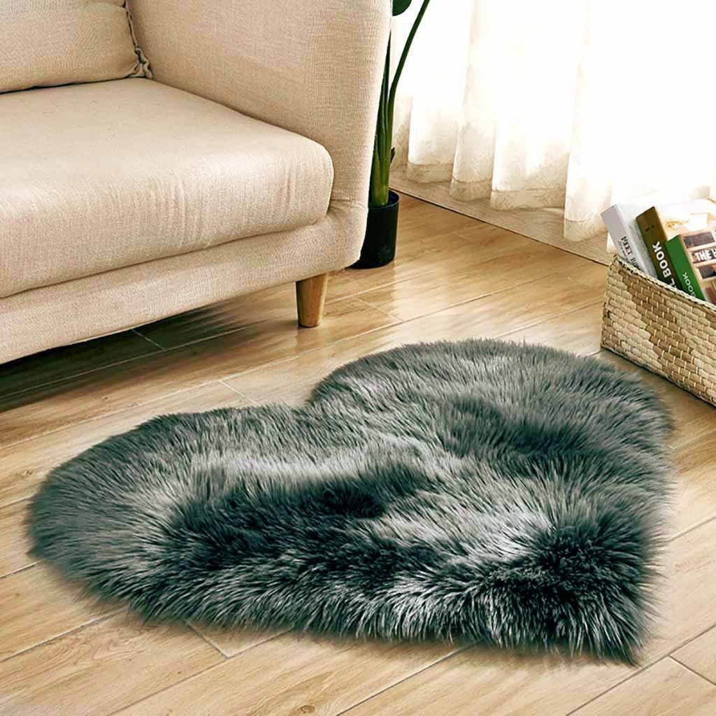 Heart Shaped Faux Fur Rug Bedr - огляд і ціна Cowhide Rug Faux