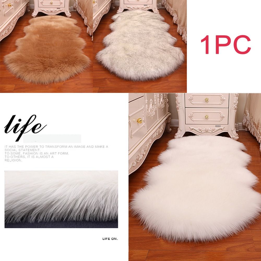 Imitation Wool Non Slip Fluffy - огляд і ціна Cowhide Rug Faux