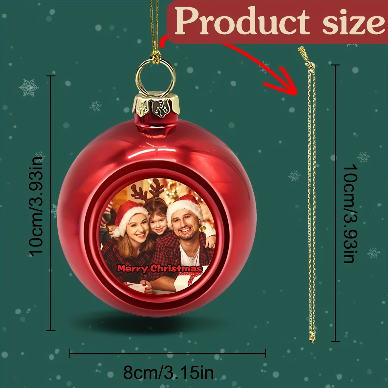 Custom Photo Christmas Ornamen - огляд і ціна Home Christmas Decor