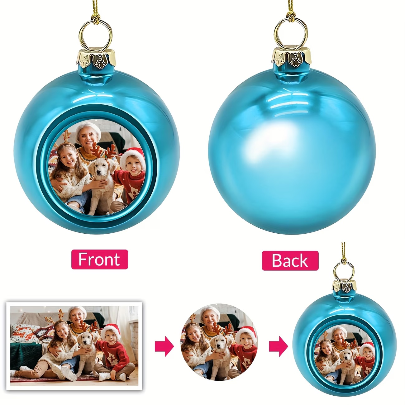 Custom Photo Christmas Ornamen - огляд і ціна Home Christmas Decor
