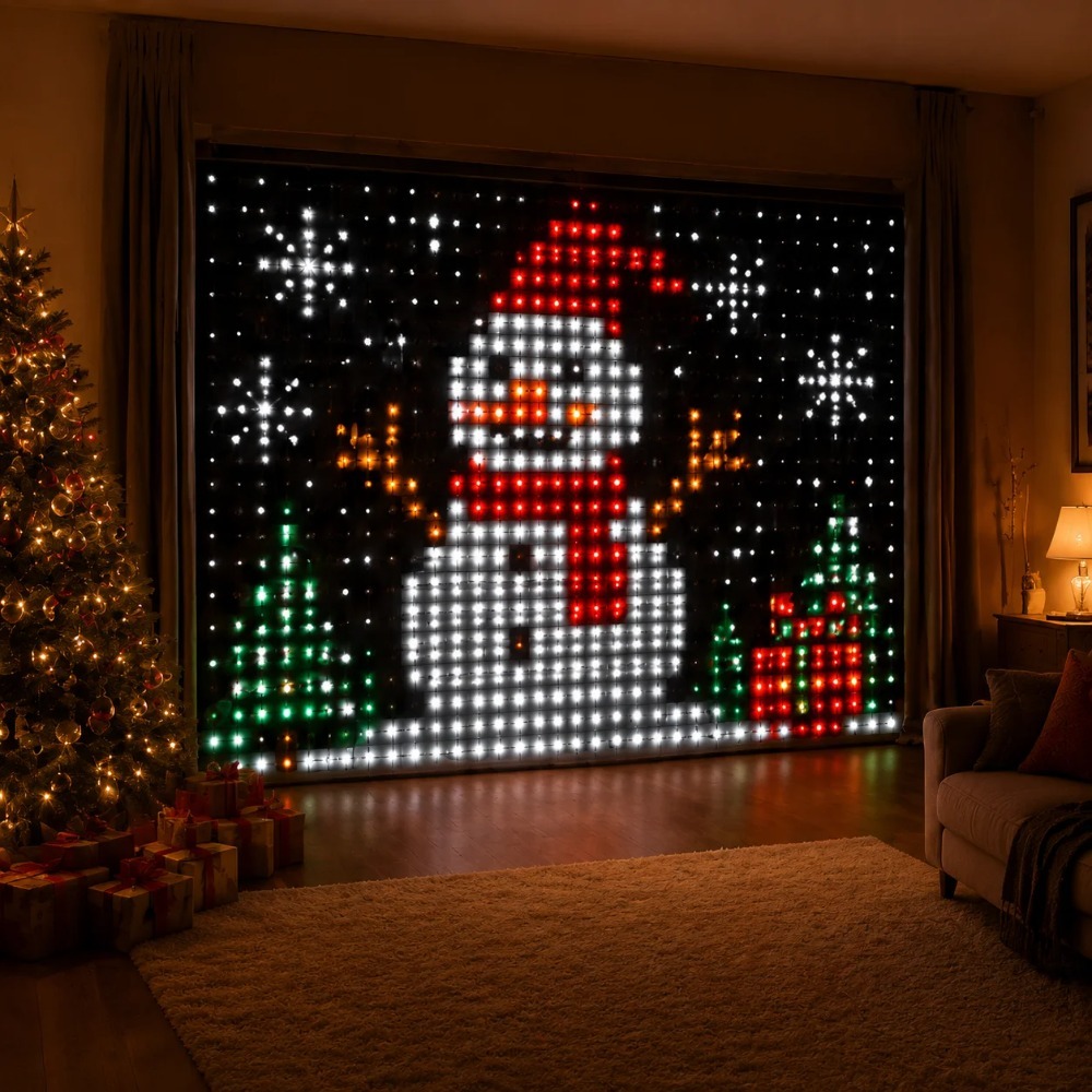 LED Pixel Curtain Lights Bluet - огляд і ціна Home Decor Curtain