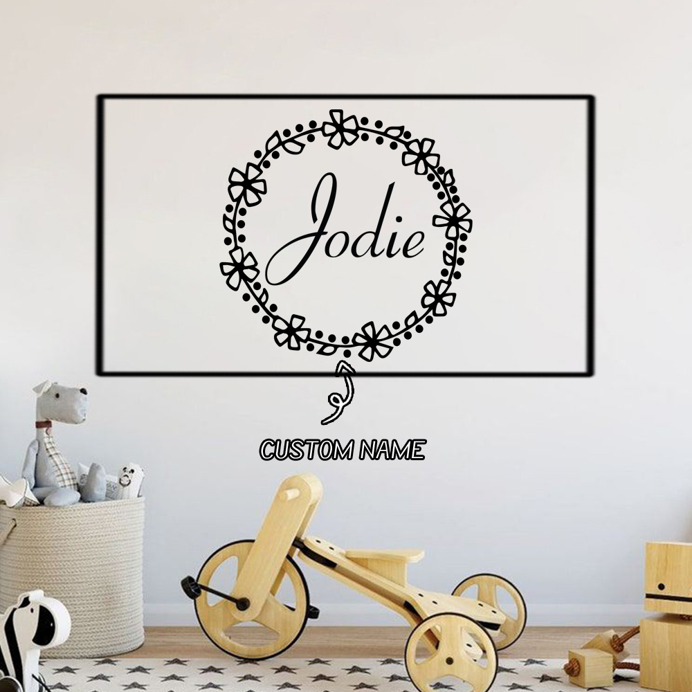1PC Lovely Wreath Custom Text  - огляд і ціна Home Decor Sticker