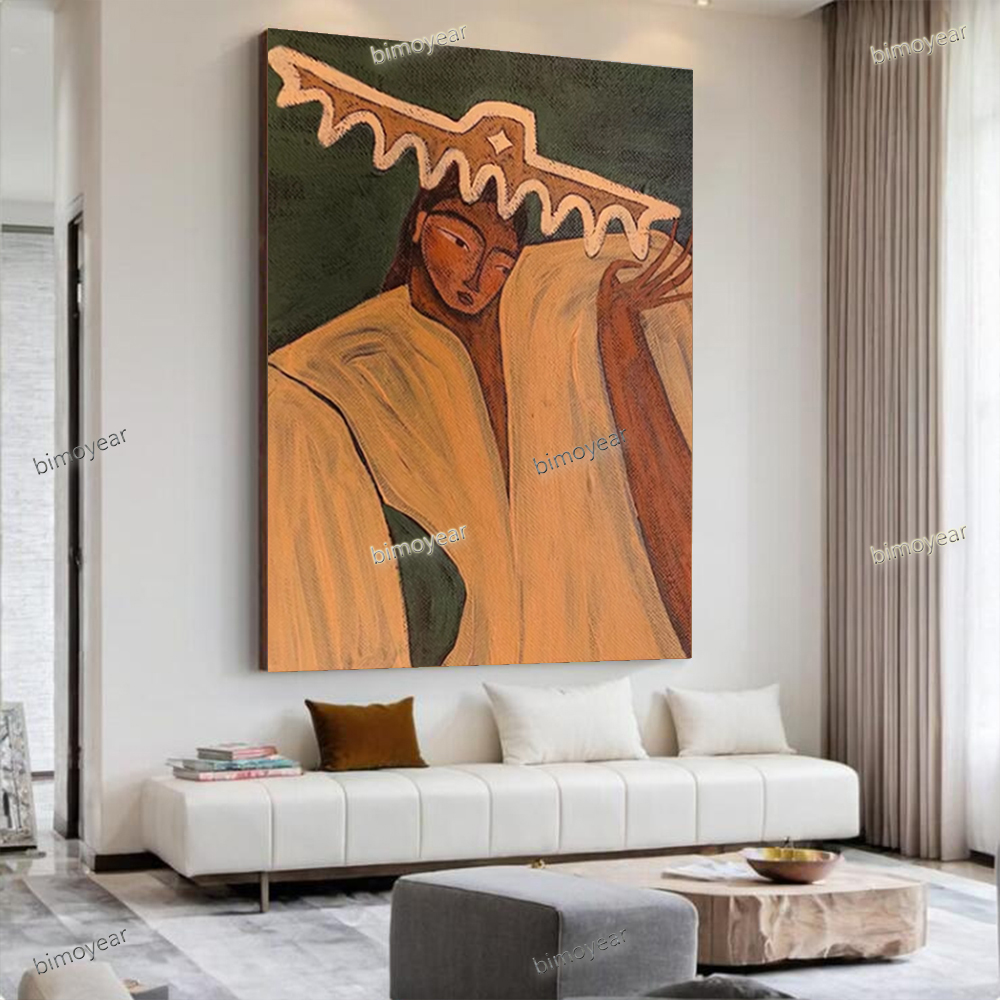 Bohemian Girl Abstract Oil Pai - огляд і ціна Home Decor Free Images