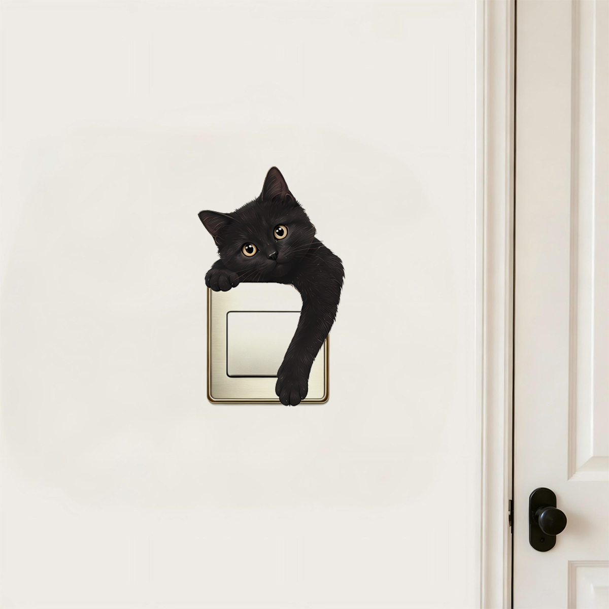 Cute Black Cat Light Switch Wa - огляд і ціна Home Decor Outlet