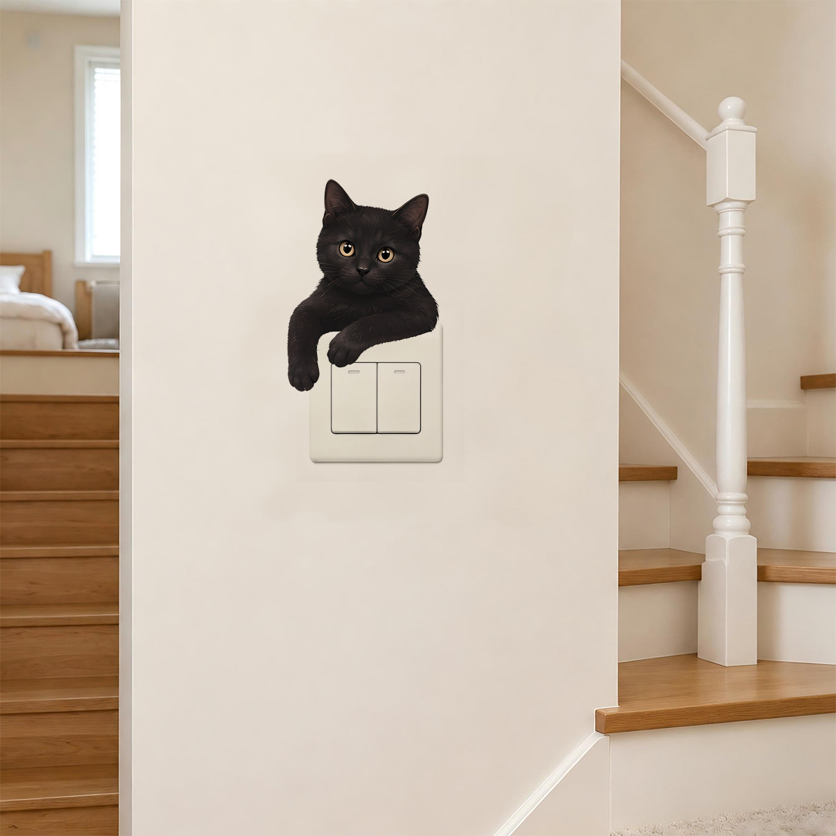 Cute Black Cat Light Switch Wa - огляд і ціна Home Decor Outlet