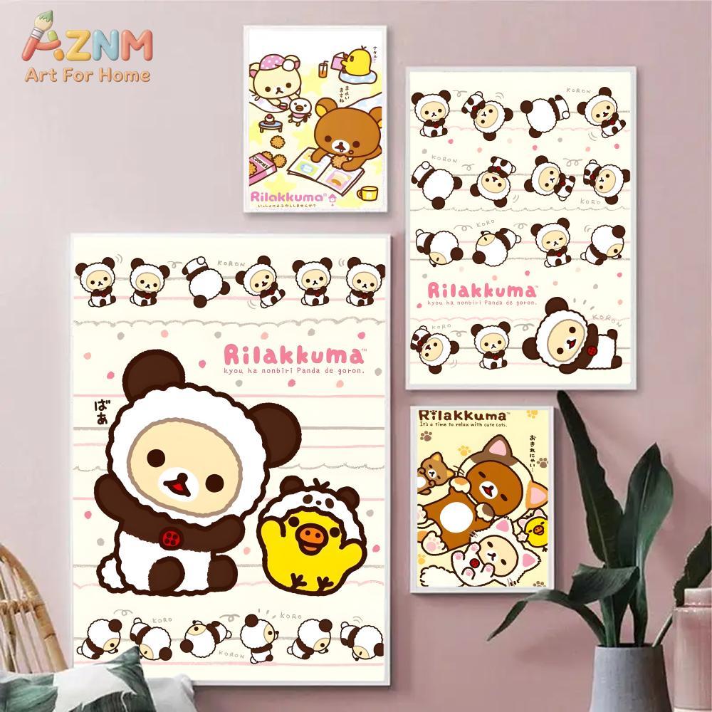 AZNM Rilakkuma Cute Bear Carto - огляд і ціна Abstract Oil Painting