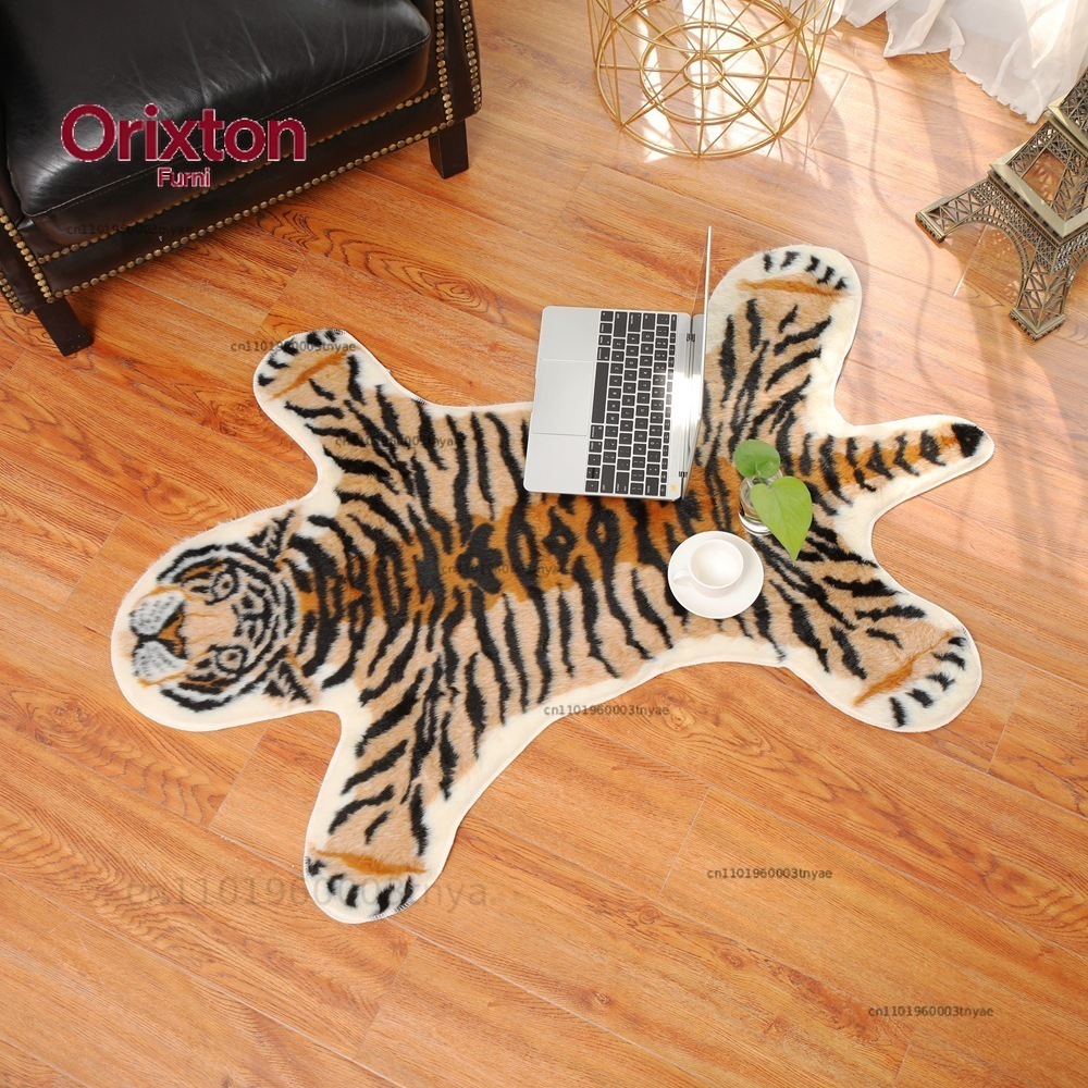 Tiger Printed Rug Cow Leopard  - огляд і ціна Cowhide Rug Faux