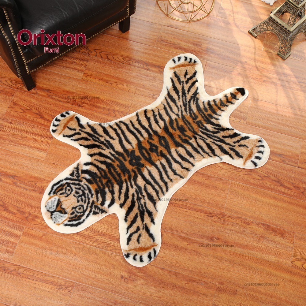 Tiger Printed Rug Cow Leopard  - огляд і ціна Cowhide Rug Faux
