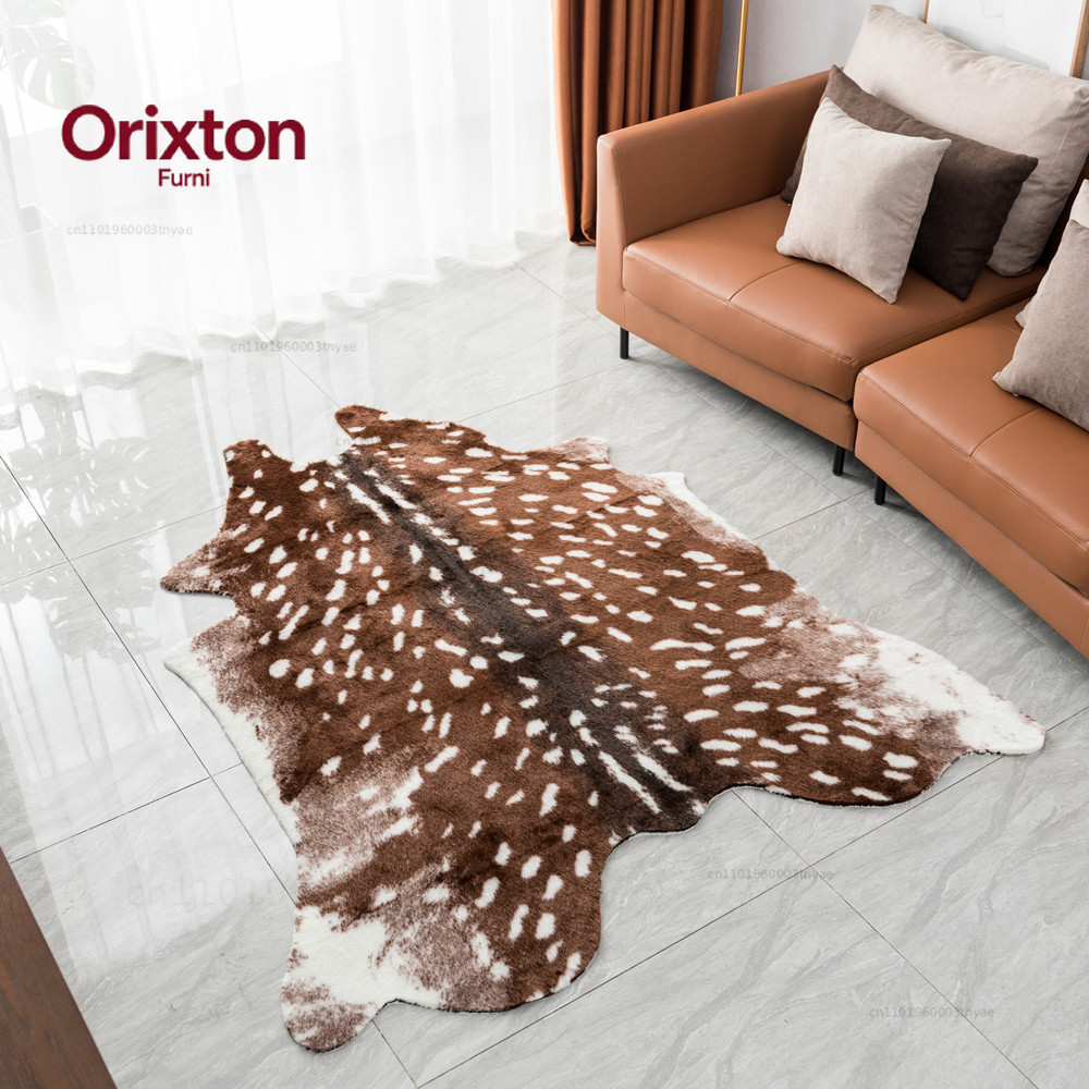 Fashion Hot Faux Deer Printed  - огляд і ціна Cowhide Rug Faux