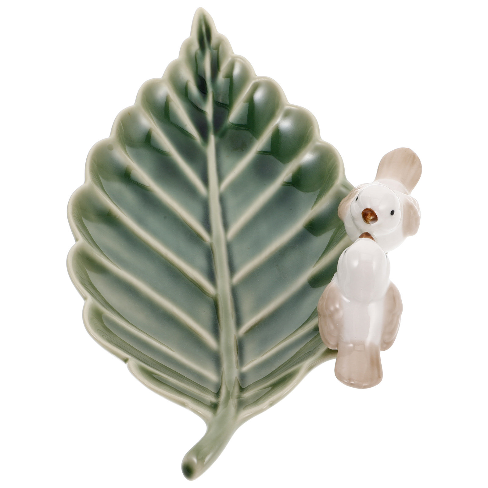 Cute Ceramic Bird on Leaf Trin - огляд і ціна Ceramic Trinket Dish