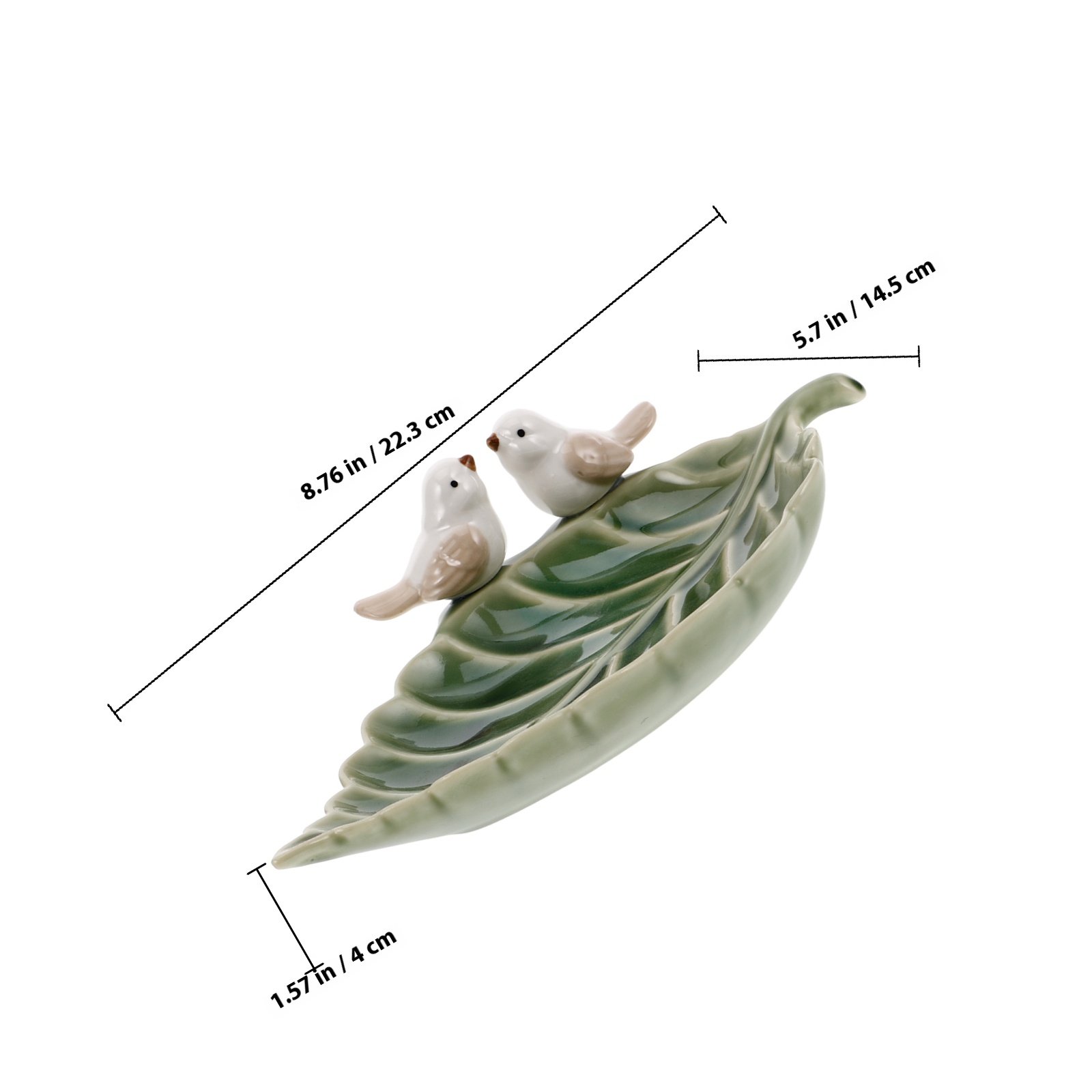 Cute Ceramic Bird on Leaf Trin - огляд і ціна Ceramic Trinket Dish