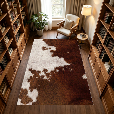 Cowhide Animal Skin Print Area - огляд і ціна Cowhide Rug Faux