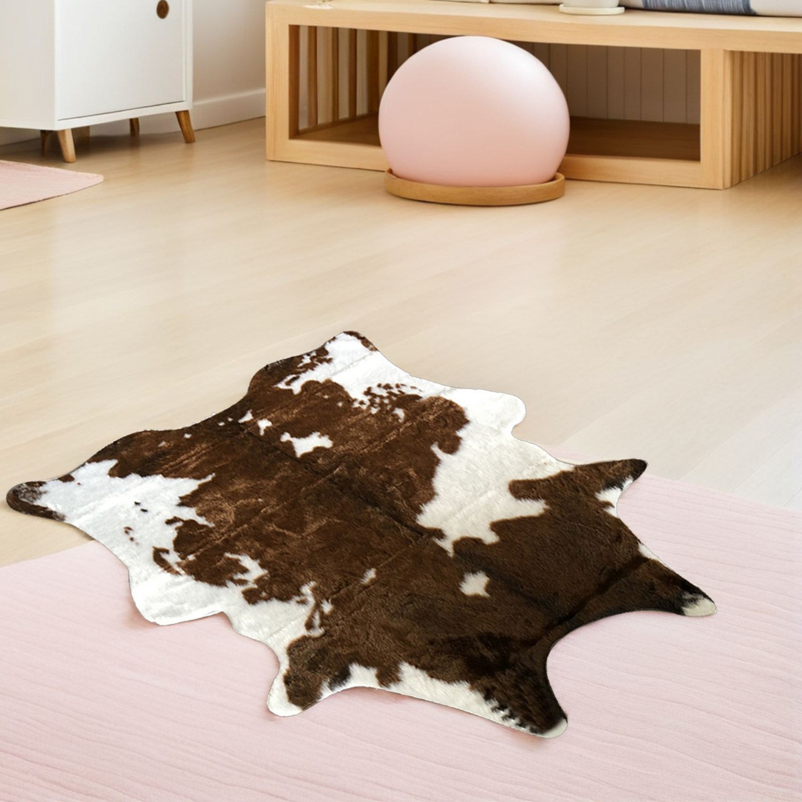 Faux Leather Carpet Cowhide Ca - огляд і ціна Cowhide Rug Faux