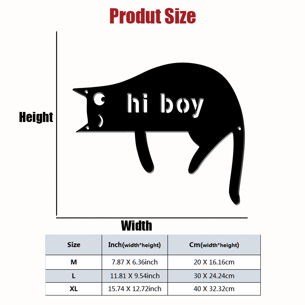 1Pc Custom cat Metal Door Stre - огляд і ціна Home Decor Garden