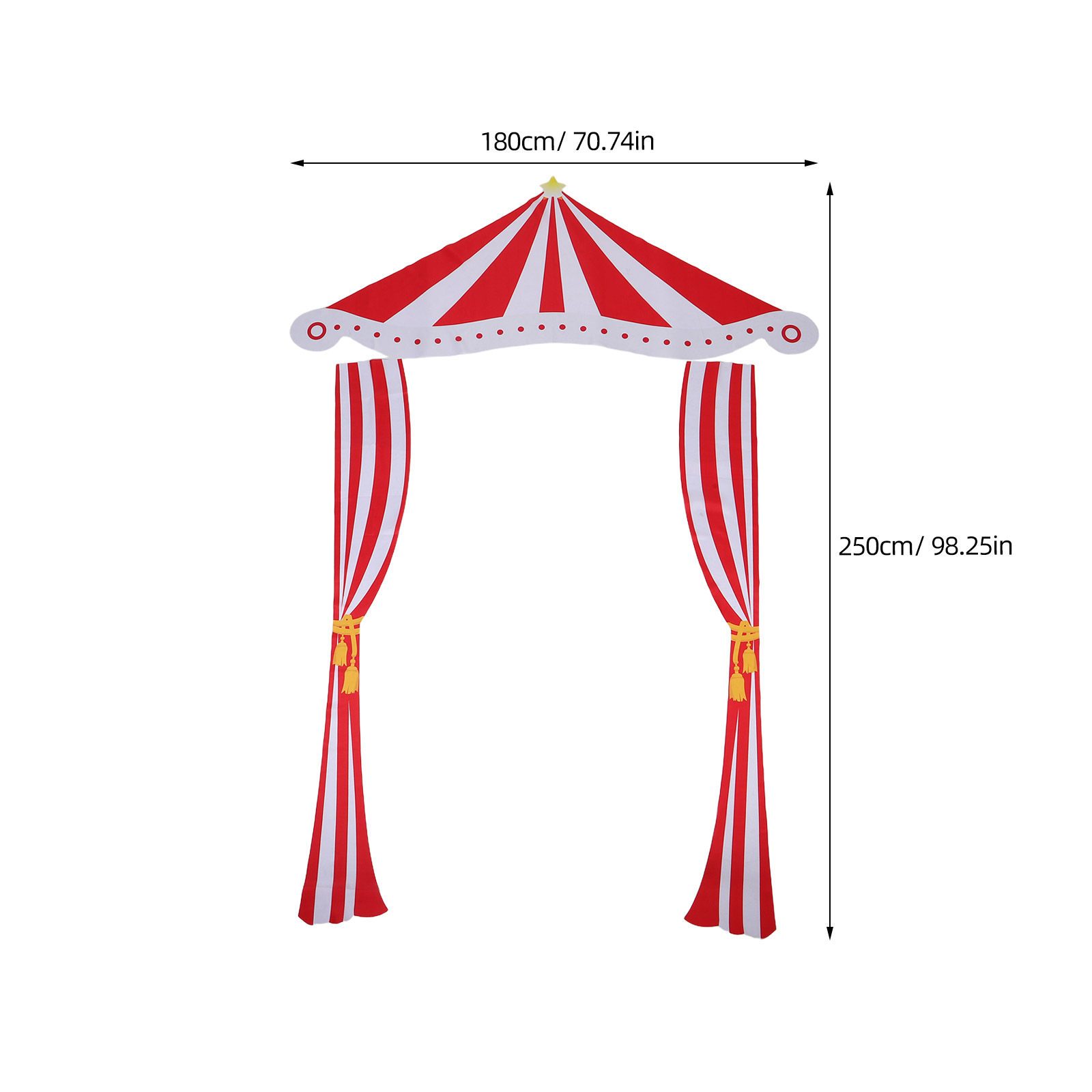 Carnival Theme Backdrop Red Wh - огляд і ціна Home Decor Curtain
