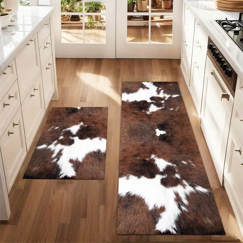 VIKAMA 1/2Pcs Western Cow Prin - огляд і ціна Cowhide Rug Faux