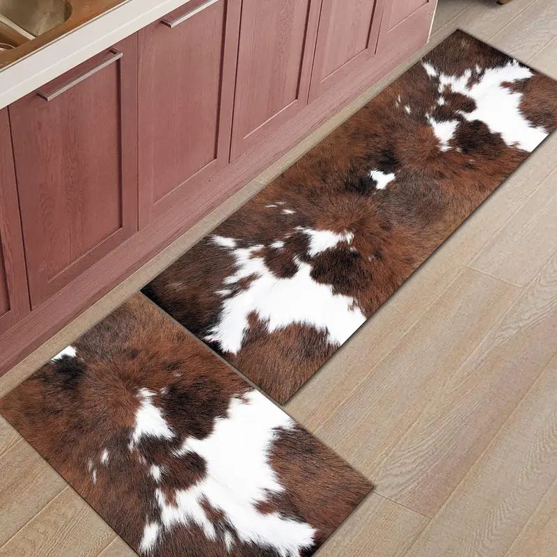 VIKAMA 1/2Pcs Western Cow Prin - огляд і ціна Cowhide Rug Faux
