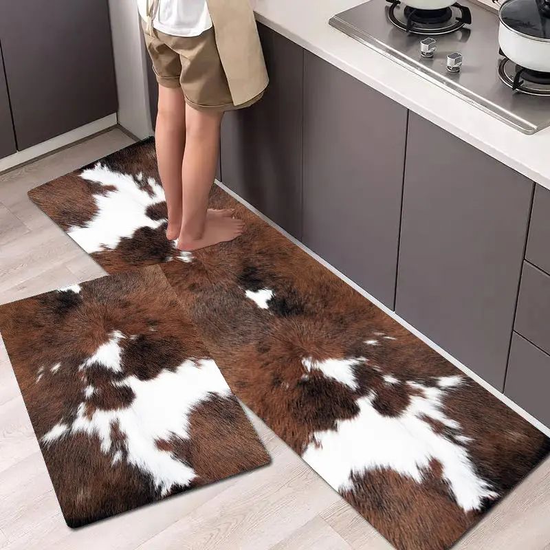 VIKAMA 1/2Pcs Western Cow Prin - огляд і ціна Cowhide Rug Faux