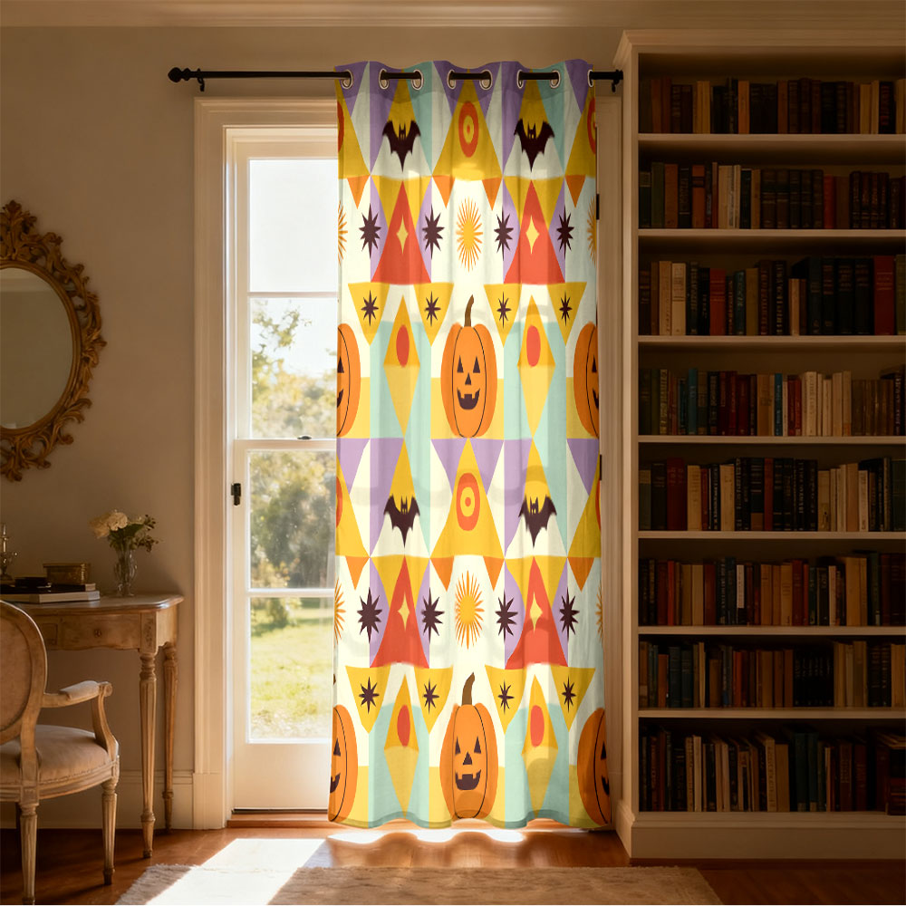 1pc Halloween pumpkin bat geom - огляд і ціна Home Decor Curtain