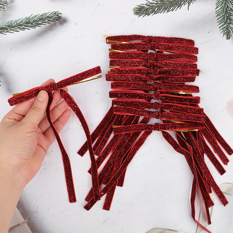 12pcs Red Gold Velvet Bow Chri - огляд і ціна Home Decor Trends 2025