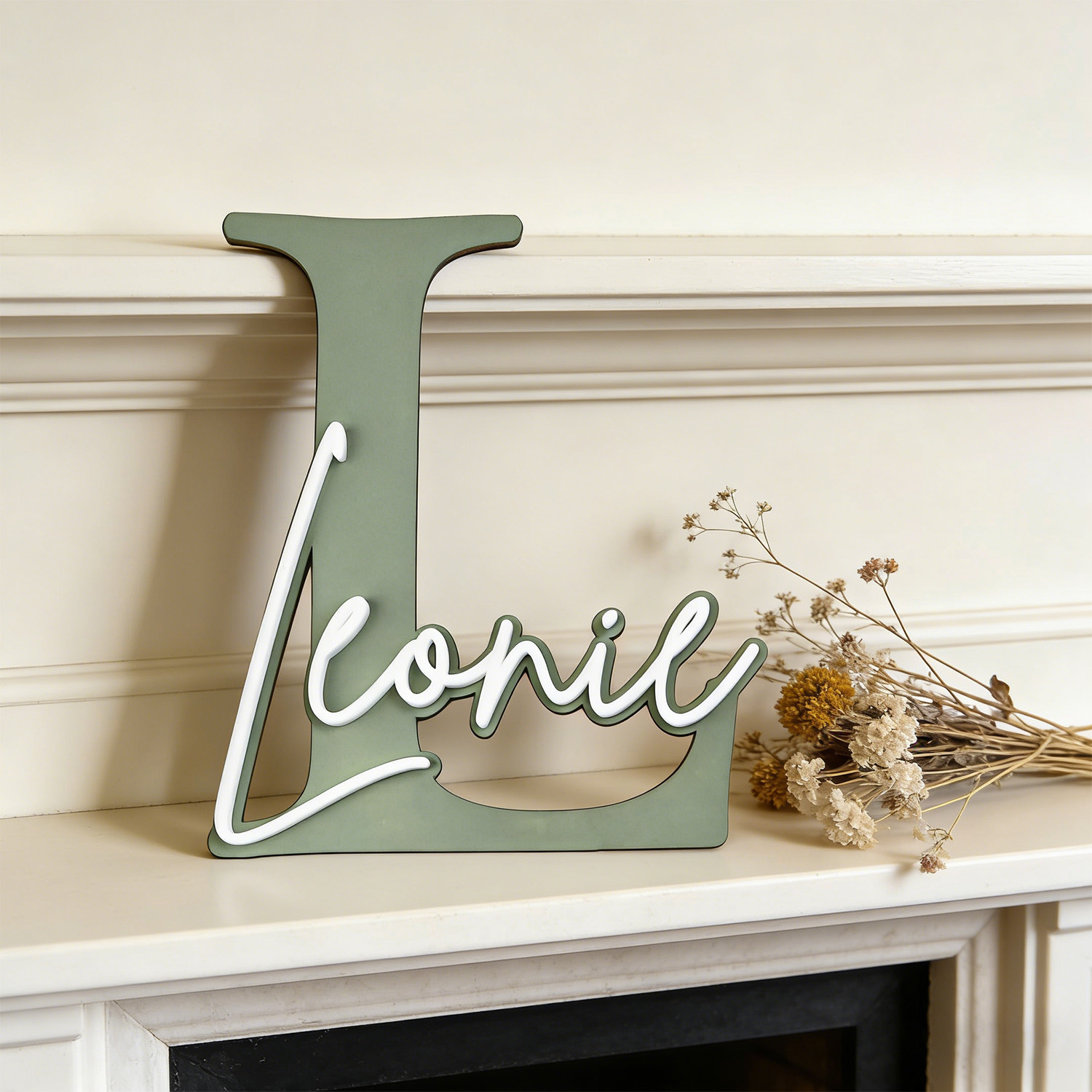 1pc Double-layer Wooden Name D - огляд і ціна Home Decor Happy