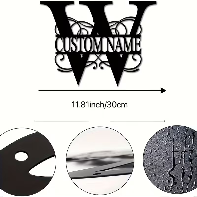 Classic Custom Monogram Metal  - огляд і ціна Home Decor Garden