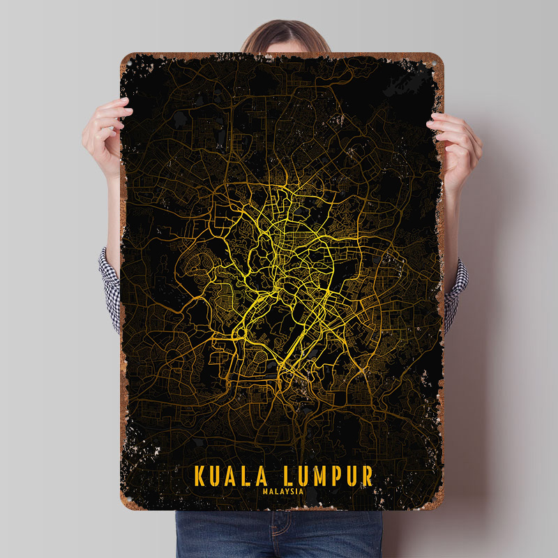 Kuala Lumpur Golden City Map P - огляд і ціна Home Decor Kuala Lumpur