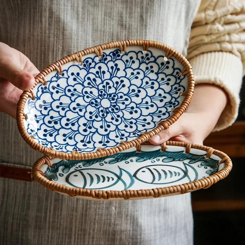 Japanese Rattan Woven Ceramic  - огляд і ціна Ceramic Trinket Dish