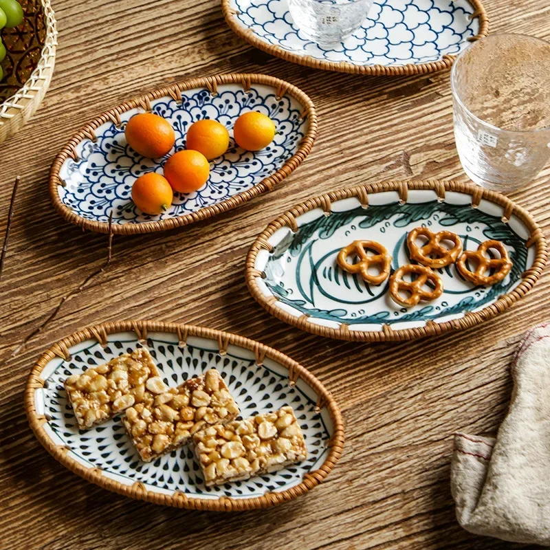 Japanese Rattan Woven Ceramic  - огляд і ціна Ceramic Trinket Dish